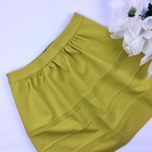 MADEWELL Mustard Yellow Stretch Mini Skirt Size XS